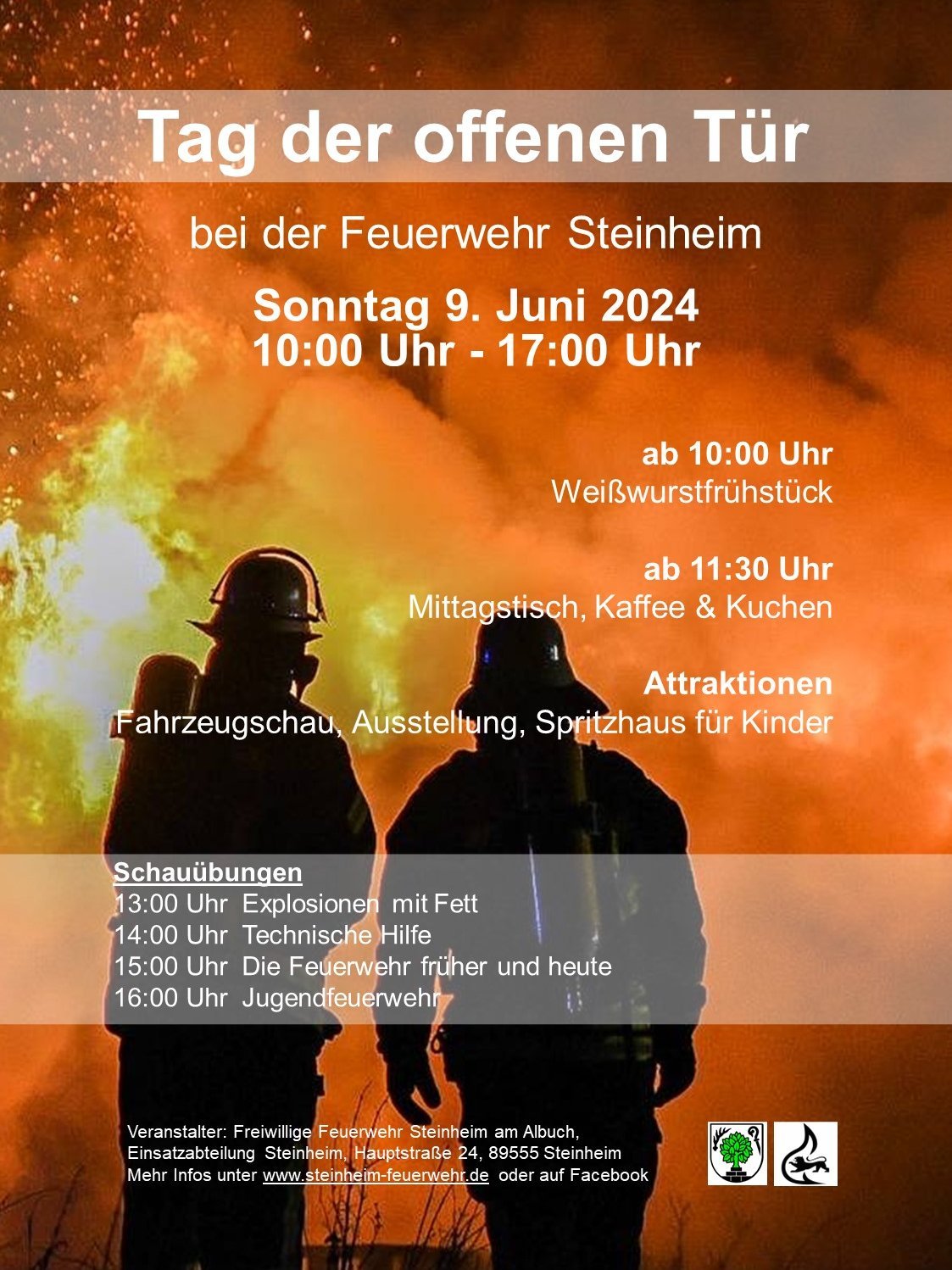 Werbeflyer zum Tag der offenen Tür am 9. Juni